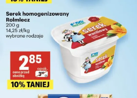 Serek homogenizowany Rolmlecz promocja w Delikatesy Centrum