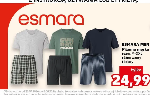 Piżama męska Esmara Men promocja w Kaufland