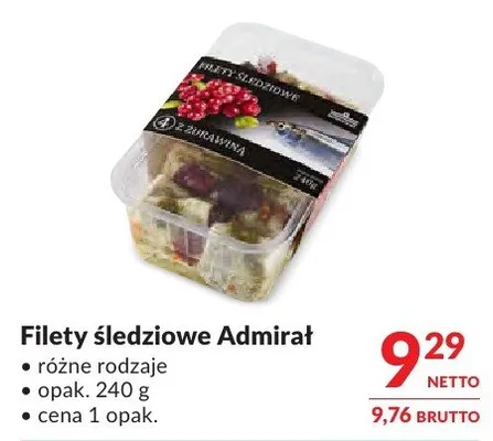 Filety śledziowe Filety śledziowe Admirał różne rodzaje promocja w Makro