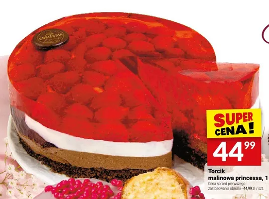 Torcik malinowa princessa Białecki promocja w Twój Market