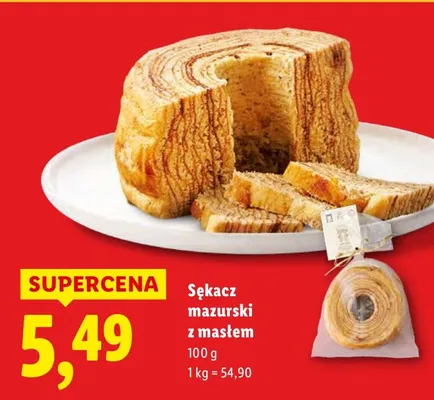 Sękacz mazurski z masłem promocja w Lidl