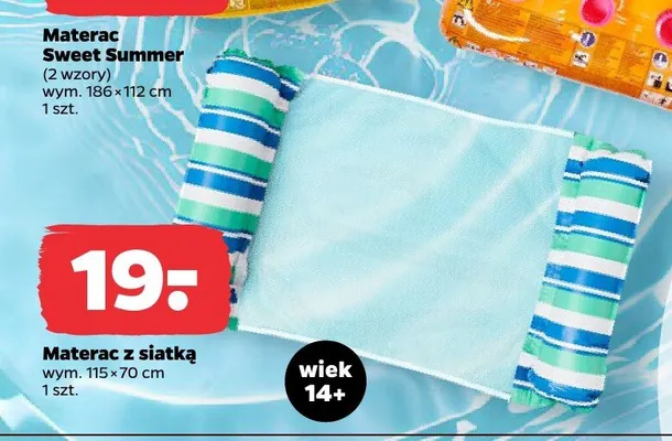 Materac z siatką 115x70 cm promocja w Netto