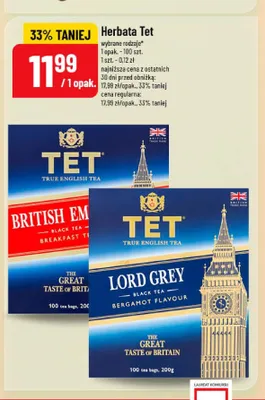 Herbata Tet Lord Grey Black Tea Bergamot Flavour promocja w POLOmarket