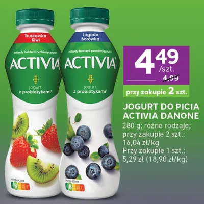 Jogurt do picia różne rodzaje promocja w Stokrotka