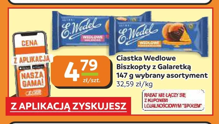 Ciastka Wedlowe biszkopty z galaretką E.Wedel promocja w Społem Częstochowa