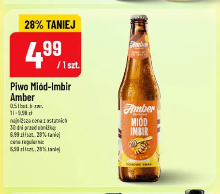 Piwo Miód-Imbir Amber promocja w POLOmarket