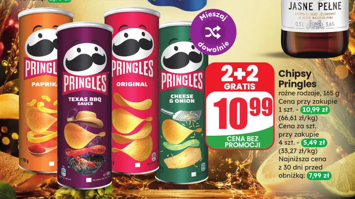 Chipsy Pringles Texas BBQ Sauce promocja w Dino