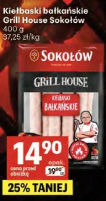 Kiełbaski bałkańskie grill house promocja w Delikatesy Centrum