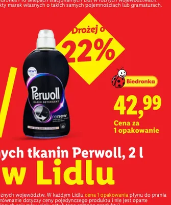 Płyn do prania ciemnych tkanin Perwoll promocja w Lidl