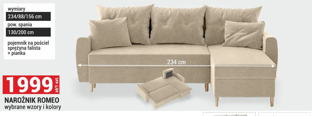 Narożnik Romeo promocja w Merkury Market