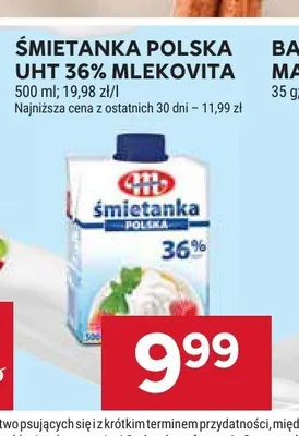 Śmietanka polska UHT 36% Mlekovita promocja w Stokrotka