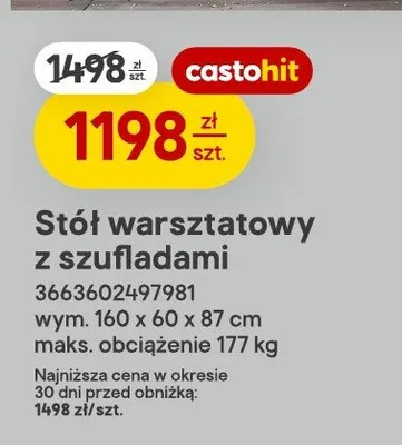 Stół warsztatowy z szufladami Magnusson promocja w Castorama