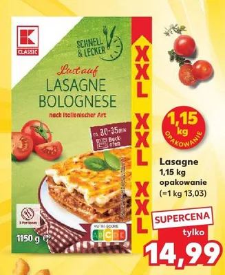 Lasagne Bolognese promocja w Kaufland