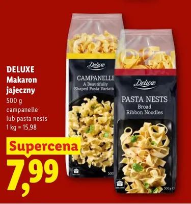 Makaron jajeczny pasta nests Deluxe promocja w Lidl