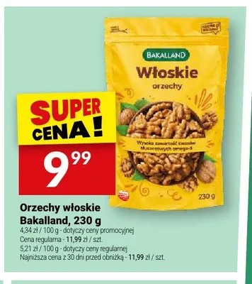Orzechy włoskie Bakalland promocja w Twój Market