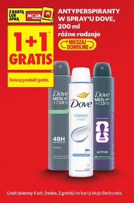 Antyperspiranty w spray'u różne rodzaje promocja w Biedronka