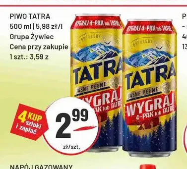 Piwo Tatra promocja w Sedal