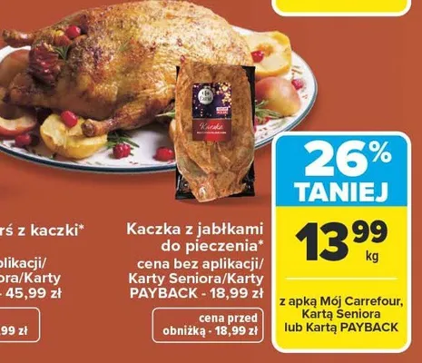 Kaczka z jabłkami do pieczenia promocja w Carrefour