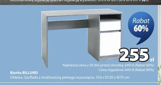 Biurko Billund promocja w Jysk