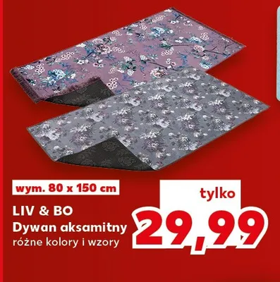 Dywan aksamitny Liv & Bo 80x150 cm promocja w Kaufland