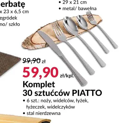 Komplet 30 sztućców Piatto promocja w Salony Agata