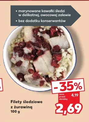 Filety śledziowe z żurawiną promocja w Kaufland