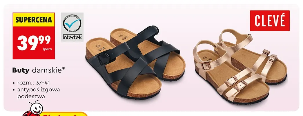 Buty damskie CLEVÉ promocja w Biedronka