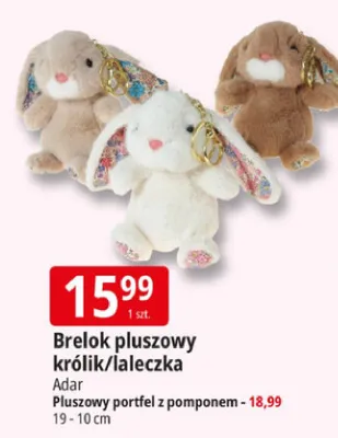 Brelok pluszowy królik/laleczka promocja w Leclerc