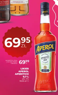 Likier Aperol Aperitivo promocja w Duży Ben