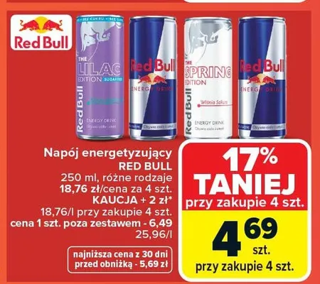 Napój energetyzujący różne rodzaje promocja w Carrefour