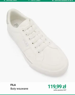 Buty wsuwane FILA promocja w Deichmann