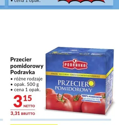 Przecier pomidorowy Podravka promocja w Makro