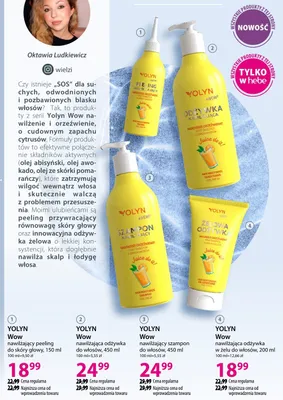 Odżywka nawilżająca w żelu do włosów Yolyn Wow promocja w Hebe