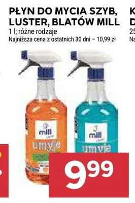 Płyn do mycia szyb, luster, blatów Mill promocja w Stokrotka