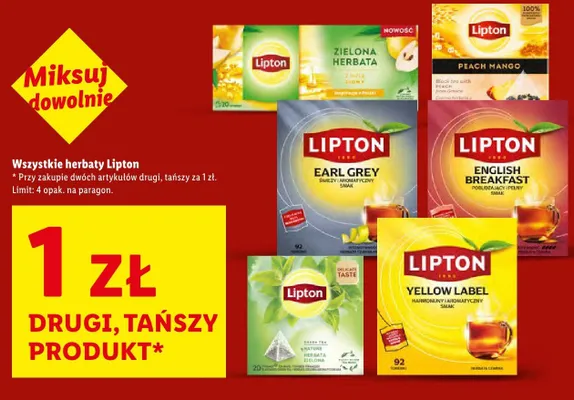 Herbata wszystkie rodzaje promocja w Lidl