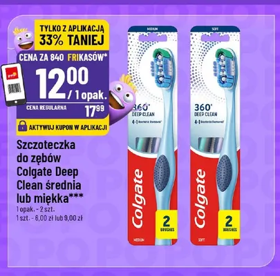 Szczoteczka do zębów Colgate Deep Clean średnia 2-pak promocja w POLOmarket