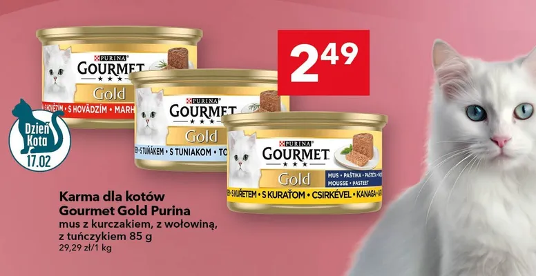 Karma dla kotów Gold mus z kurczakiem promocja w LEWIATAN