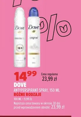 Antyperspirant spray Dove promocja w Drogerie Natura