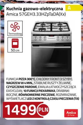 Kuchnia gazowo-elektryczna Amica 57GEH3,33HZpTaDA(Xx) promocja w kakto.pl