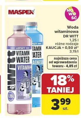 Woda witaminowa Dr Witt promocja w Carrefour Market