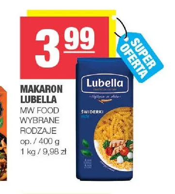 Makaron Lubella świderki promocja w SPAR