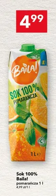 Sok 100% pomarańcza promocja w LEWIATAN