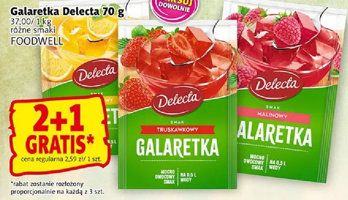 Galaretka truskawkowa, malinowa, cytrynowa promocja w Prim Market