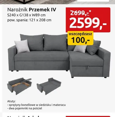 Narożnik Przemek IV promocja w Black Red White