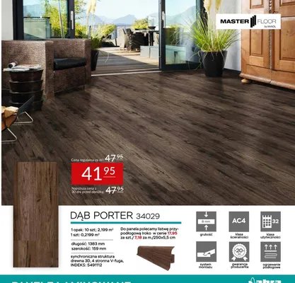 Panele laminowane dąb porter 34029 promocja w Abra Meble