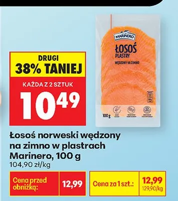 Łosoś norweski wędzony na zimno w plastrach promocja w Biedronka