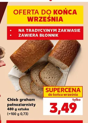 Chleb graham pełnoziarnisty promocja w Kaufland