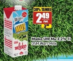 Mleko UHT Mu 3,2% promocja w API Market