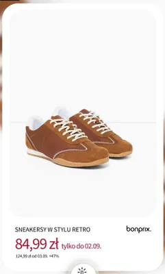 Sneakersy w stylu retro Bonprix promocja w bonprix