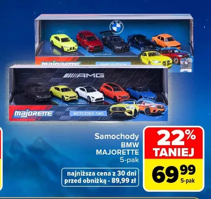 Samochody BMW 5-pak Majorette promocja w Carrefour Market
